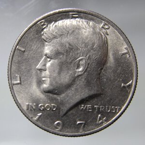 reverse: USA HALF DOLLAR 1974 KENNEDY COPPERNICKEL QFDC