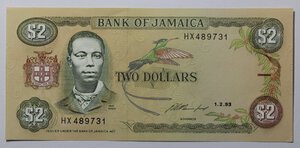 obverse: JAMAICA TWO DOLLARS 1993 COME DA FOTO
