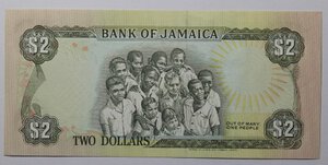 reverse: JAMAICA TWO DOLLARS 1993 COME DA FOTO