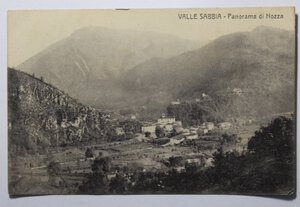 obverse: CARTOLINA BRESCIA VALLE SABBIA PANORAMA DI NOZZA VIAGGIATA 5 CENTESIMI 1915