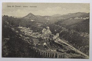 obverse: CARTOLINA POSTALE CAVA DE TIRRENI PANORAMA 1915 COME DA FOTO