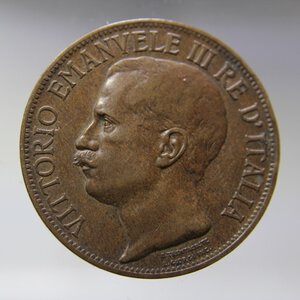 reverse: VITTORIO EMANUELE III-10 CENTESIMI 1911-CINQUANTENARIO-CU-BB