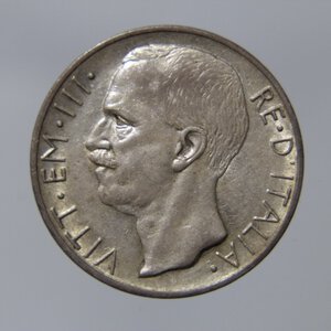 reverse: REGNO D ITALIA VITTORIO EMANUELE III 10 LIRE 1927 BIGA 2 ROSETTE AG QSPL