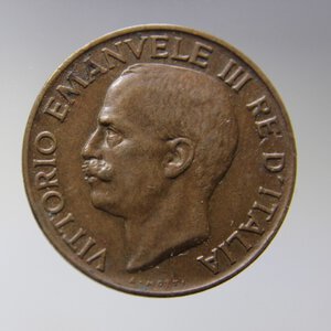 reverse: VITTORIO EMANUELE III-5 CENTESIMI 1934-SPIGA-CU-FDC\SPL-MACCHIOLINA AL R\