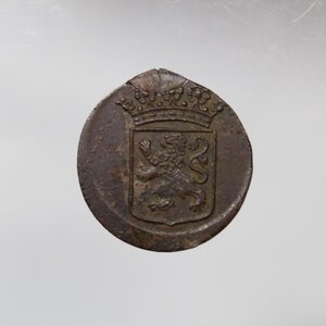 obverse: INDIE OLANDESI DUIT 1744 AE KM#70 QSPL