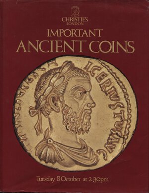 obverse: CHRISTIE, MANSON & WOODS LTD. – London, 8 – October, 1985.Collection of Lady.  Important ancient coins. Pp. 113,  nn. 436, tutti ill. b\n + 5 tavv. a colori. ril. ed. buono stato. importante vendita.