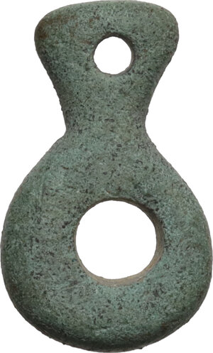obverse: Bronze proto money or pendant.  Celtic.  18x10 mm