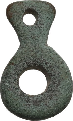 reverse: Bronze proto money or pendant.  Celtic.  18x10 mm