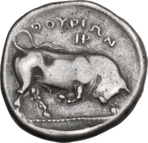 reverse: Southern Lucania, Thurium. AR Nomos c. 400-350 BC