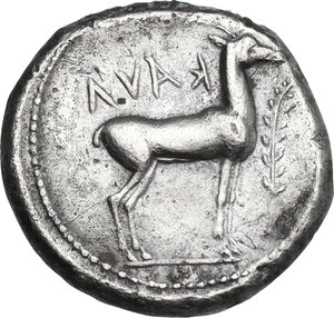 reverse: Bruttium, Kaulonia. AR Nomos, circa 475-425 BC