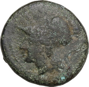 obverse: Bruttium, Locri Epizephyrii. AE 18.5 mm. c. 300-275 BC