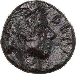 reverse: Bruttium, Rhegion. AE  9.5 mm, c. 415/410- 387 BC