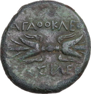 reverse: Syracuse.  Agathokles (317-289 BC). AE 22.5 mm. c. 295-289 BC