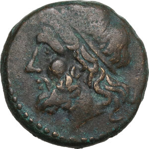 obverse: Syracuse.  Hieron II (274-215 BC). AE 19.5 mm. c. 240-215 BC