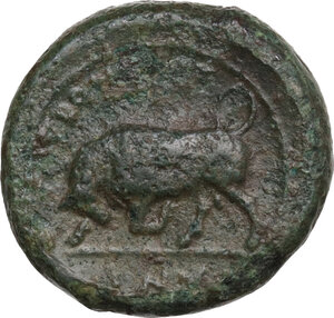 reverse: Tauromenion. AE Litra, c. 357-305 BC