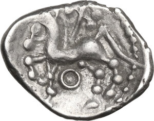reverse: Central Gaul, Bituriges Cubi. AR Quinarius, c. 100/80-60 BC