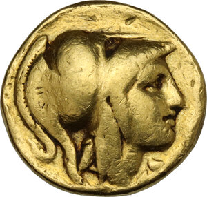 obverse: Kings of Macedon.  temp. Alexander III – Philip III. . AV Stater. In the name of Alexander III. Amphipolis mint. Struck under Antipater, c. 325-319 BC
