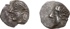 obverse: Lot of 2 AR Tetartemorion, uncertain mint in Western Asia Minor, 4th century BC