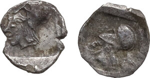 reverse: Lot of 2 AR Tetartemorion, uncertain mint in Western Asia Minor, 4th century BC
