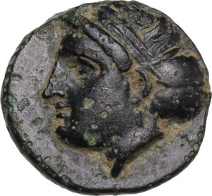 obverse: Lesbos, Pyrrha. AE 11 mm, c. 4th century BC