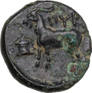 reverse: Lesbos, Pyrrha. AE 11 mm, c. 4th century BC