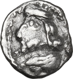 obverse: Persis.  Vahšīr (Oxathres) (1st century BC – 1st century AD). . AR Obol