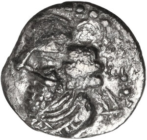 obverse: Persis.  Pakōr (Pakor) I (1st century AD). AR Obol