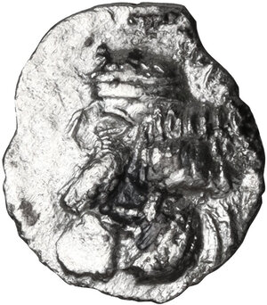 obverse: Persis.  Ardaxšir (Artaxerxes) IV (Late 2nd – early 3rd century AD). AR Obol