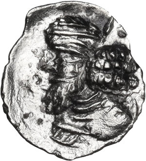 reverse: Persis.  Ardaxšir (Artaxerxes) IV (Late 2nd – early 3rd century AD). AR Obol