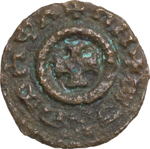 reverse: Kingdom of Axum.  MHDYS (Matthias). Gold-Inlaid AE Unit, c. 400-450 AD