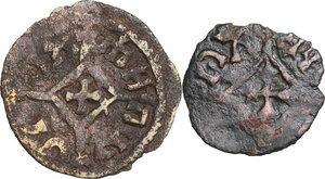 reverse: Kingdom of Axum.  Hataz. Lot of two (2) AE Unit, c. 600-630 AD