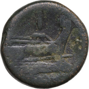 reverse: Sextantal series. AE As 33 mm. After 211 BC