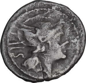 obverse: Anonymous. AR Sestertius, from 211 BC