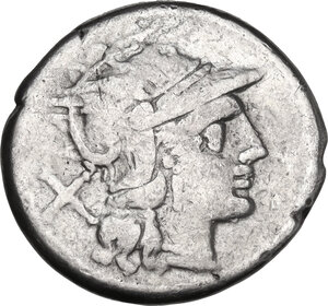 obverse: AR Denarius. After 211 BC. Anonymous. Rome mint