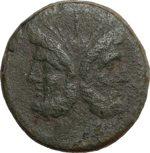 obverse: Anonymous sextantal series. AE As, after 211 BC