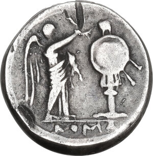 reverse: Anonymous. AR Victoriatus, 215-214 BC, Sicily (?)