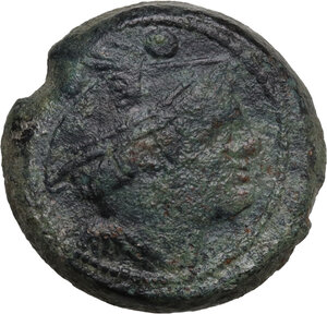 obverse: Anonymous post-semilibral series. AE Sextans, c. 215-212 BC