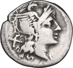 obverse: Pentagram (second) series. AR Denarius, uncertain mint, c. 206-200 BC