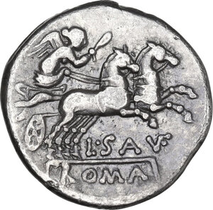 reverse: L. Saufeius. AR Denarius. 152 BC. Rome mint