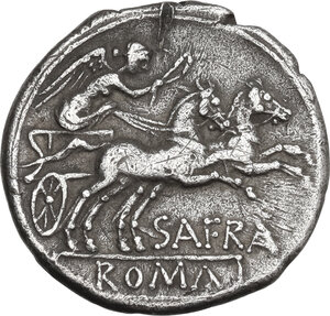 reverse: Spurius Afranius. AR Denarius, 150 BC