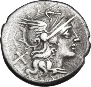 obverse: Spurius Afranius. AR Denarius, 150 BC