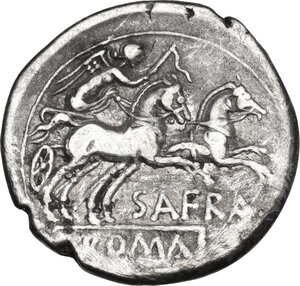 reverse: Spurius Afranius. AR Denarius, 150 BC