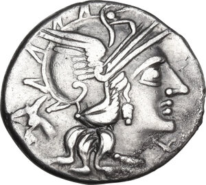 obverse: M. Junius Silanus. AR Denarius. 145 BC. Rome mint