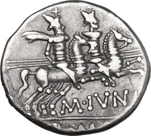 reverse: M. Junius Silanus. AR Denarius. 145 BC. Rome mint