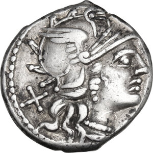 obverse: C. Valerius C.f. Flaccus. AR Denarius, 140 BC