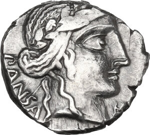 obverse: C. Vibius Pansa. AR Denarius. 90 BC. Rome mint
