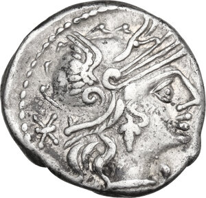 obverse: L. Minucius. AR Denarius, 133 BC