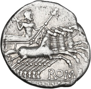 reverse: L. Minucius. AR Denarius, 133 BC