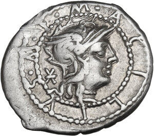 obverse: M. Acilius M.f. AR Denarius, 130 BC