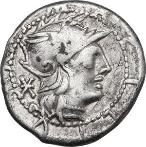 obverse: M. Acilius M.f. AR Denarius, 130 BC